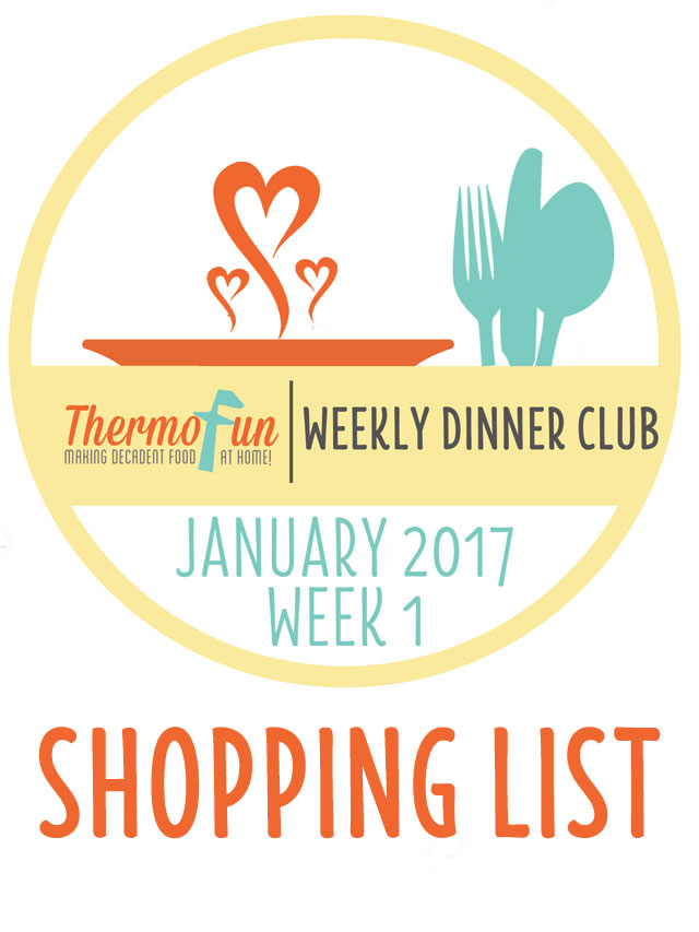 Weekly Dinner Club Shopping List
