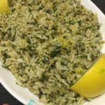 Thermomix Greek Spinach rice with lemon