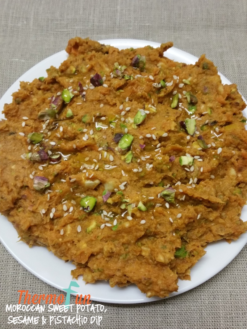 Thermomix Moroccan Sweet Potato Sesame Pistachio Dip