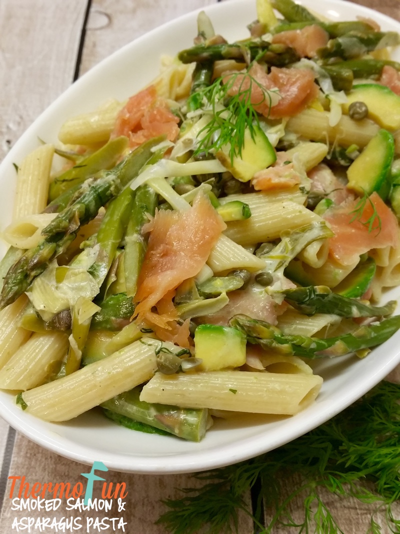 Thermomix Smoked Salmon & Asparagus Pasta - ThermoFun | Thermomix