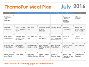 Thermomix Meal Plan ThermoFun July