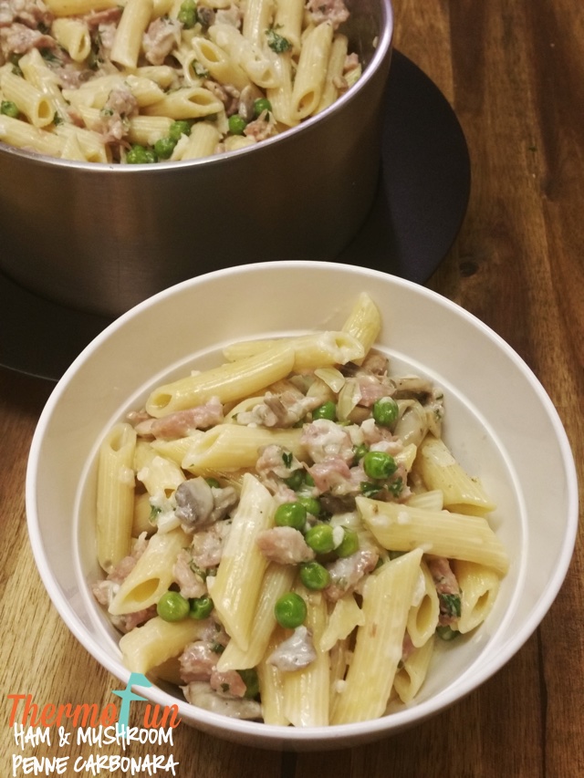 thermomix-Ham-And-Mushroom-Penne-Carbonara