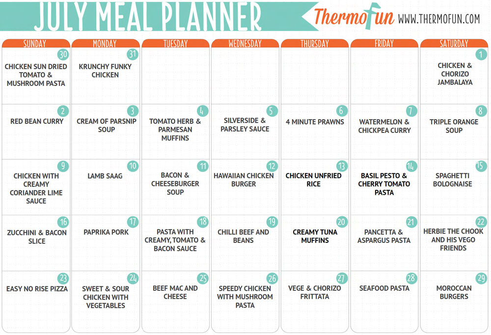 Thermomix Meal Plans with ThermoFun