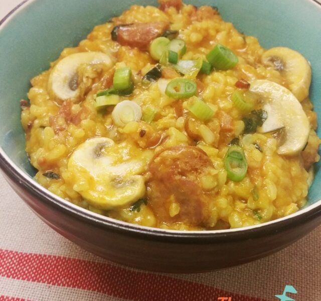 thermomix-Chorizo-And-Mushroom-Spiced-Risotto