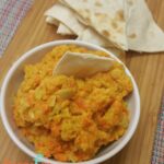 Thermomix Roasted Carrot & Turmeric Dip with crackers