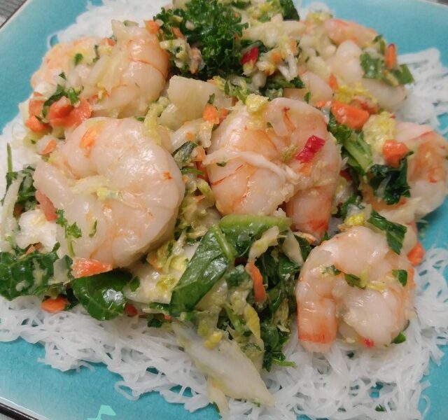 Prawn Noodle Salad with Lime Coconut Dressing