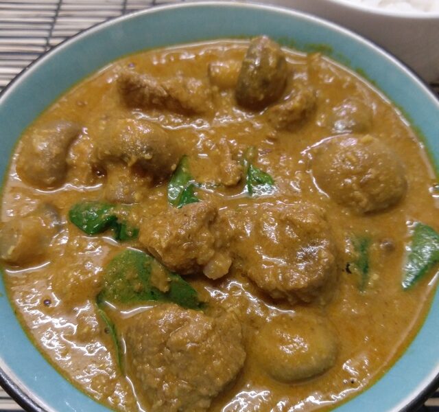 thermomix Lamb And Mushroom Korma In a bowl